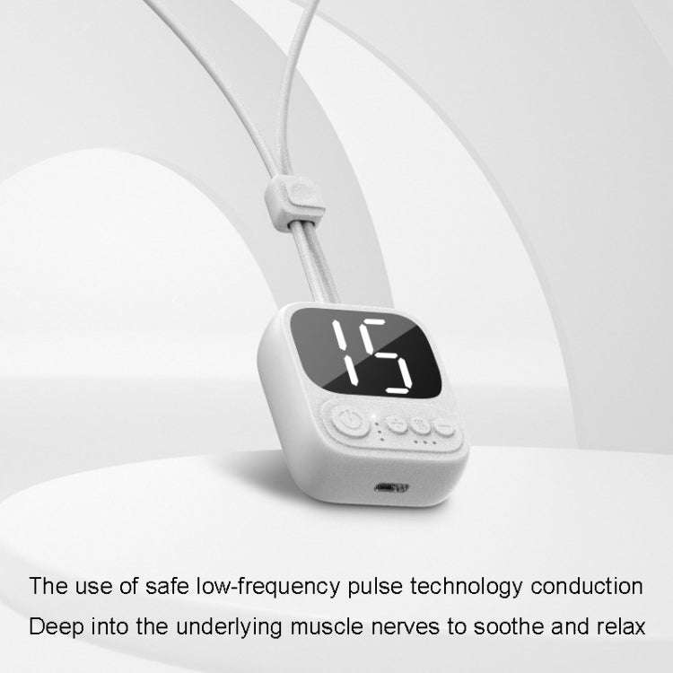 A8 Hot Compress Neck Massage Instrument Intelligent Mini Pendant Neck Care Instrument(White)