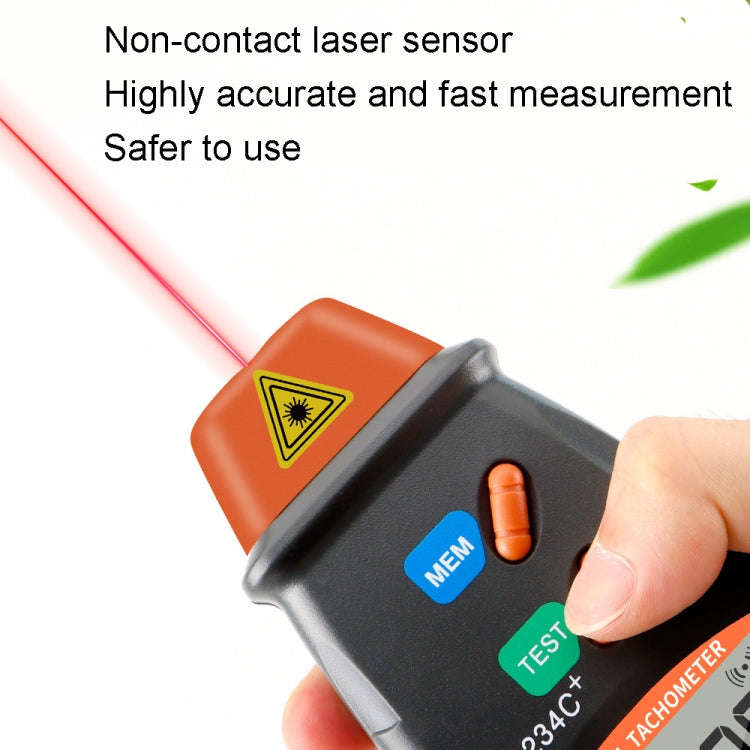DT2234C+ Handheld Portable Motor Gear Tachometer Laser Tachometer