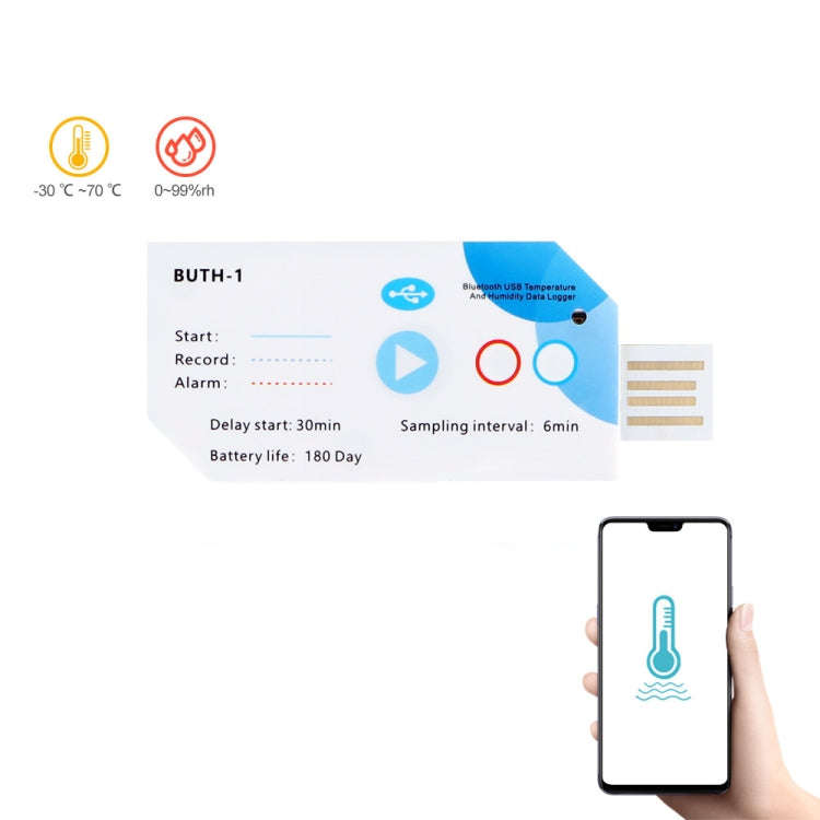 Temp012 Temperature Bluetooth APP Connect Medical Warehouse Cold Chain Transport USB Data Recorder