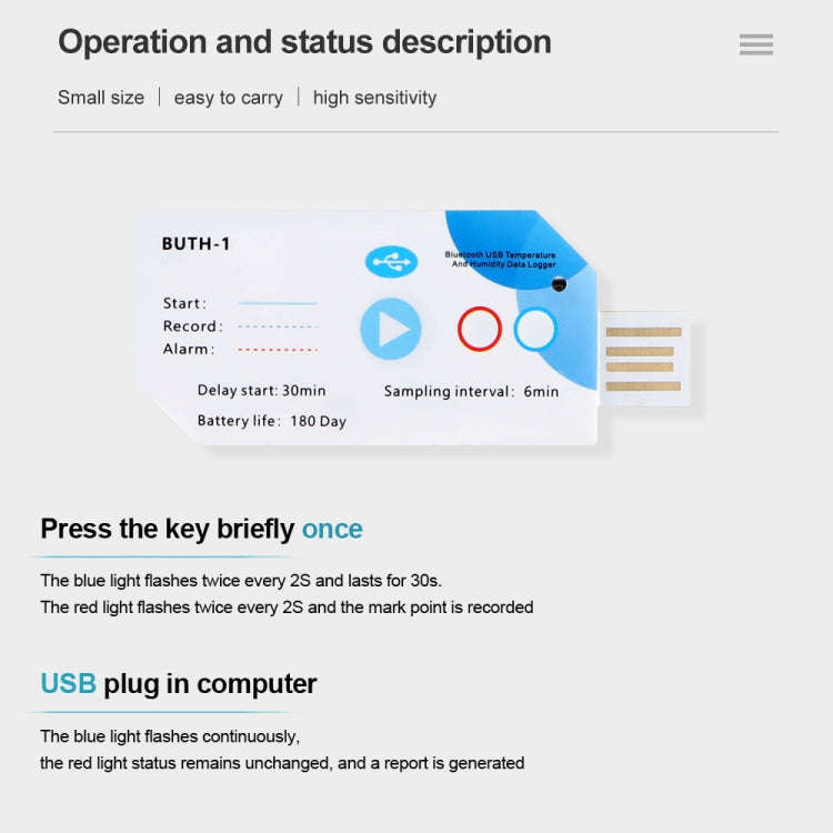 Temp012 Temperature Bluetooth APP Connect Medical Warehouse Cold Chain Transport USB Data Recorder