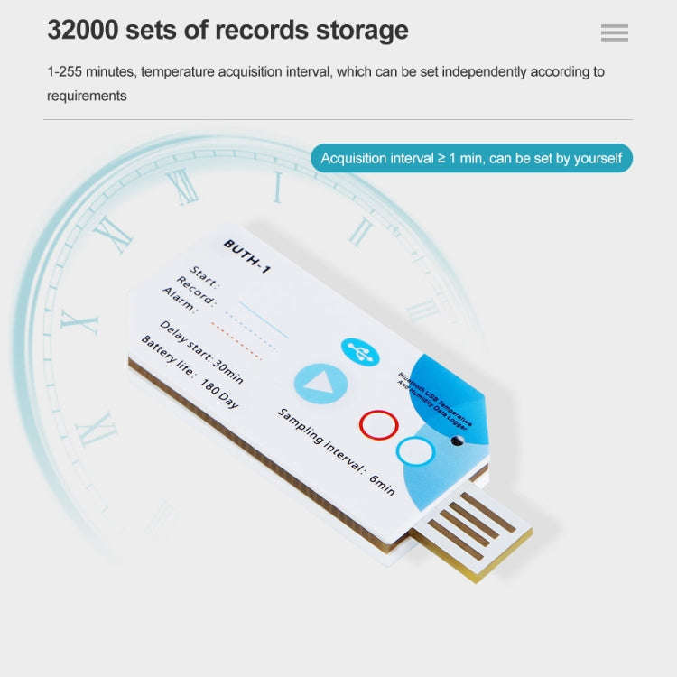 Temp012 Temperature Bluetooth APP Connect Medical Warehouse Cold Chain Transport USB Data Recorder