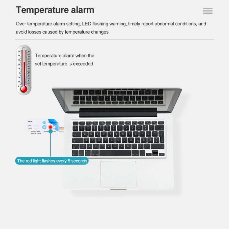 Temp012 Temperature Bluetooth APP Connect Medical Warehouse Cold Chain Transport USB Data Recorder