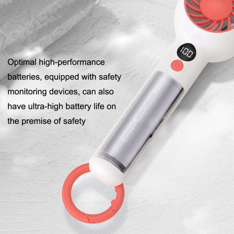 F2302 Handheld Portable Mini USB Office Student Fan with Hook(Yellow)