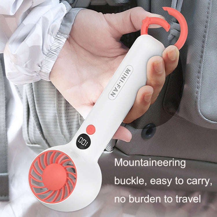 F2302 Handheld Portable Mini USB Office Student Fan with Hook(Yellow)