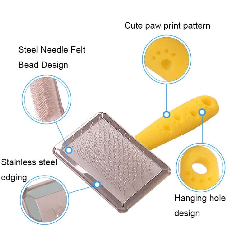 BG-W1347 Pet Hair Removal Massage Comb Dog Cleaning Tools, Random Color Delivery, Spec: S