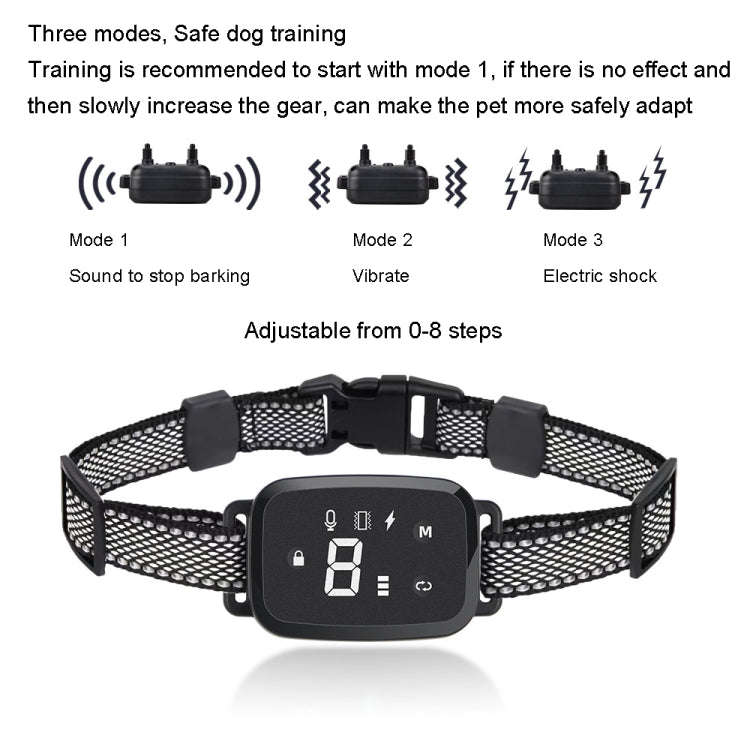 Intelligent Automatic Electric Strike Collar Touch Digital Display Rechargeable Waterproof Dog Tr...