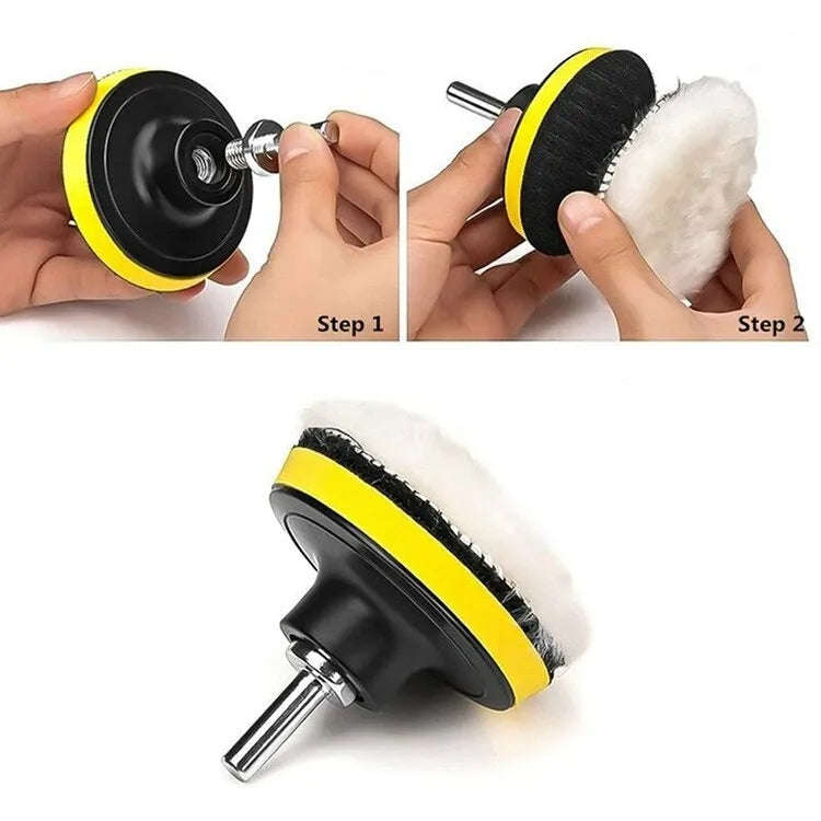22 In 1 3 Inch Polishing Waxing Pad Sponge Buffing Kit