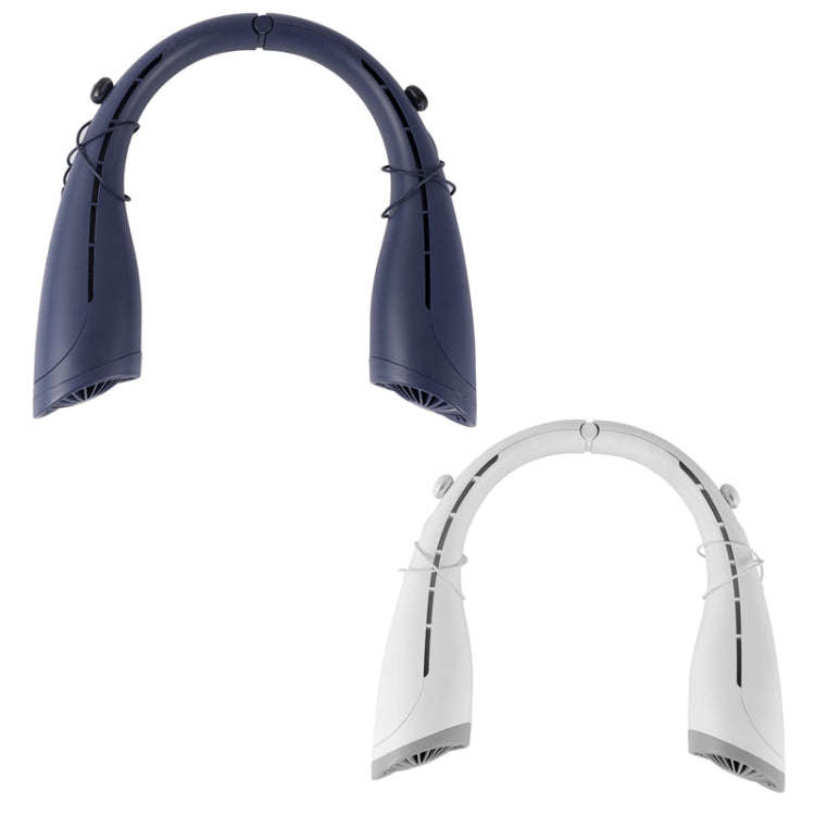 U-23 Ultra-Long Battery Life Outdoor Mute USB Bluetooth Hanging Neck Fan(blue)