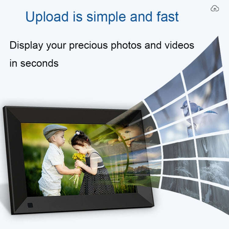 JT080F-C01 8-Inch Smart Touch Alarm Clock Calendar Electronic Photo Frame With Human Sensor Funct...