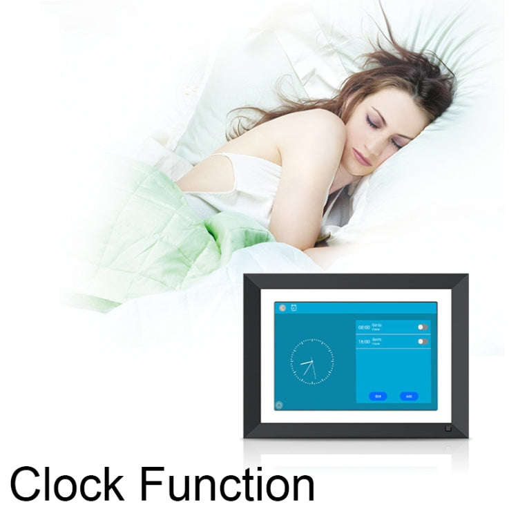 JT080F-C01 8-Inch Smart Touch Alarm Clock Calendar Electronic Photo Frame With Human Sensor Funct...