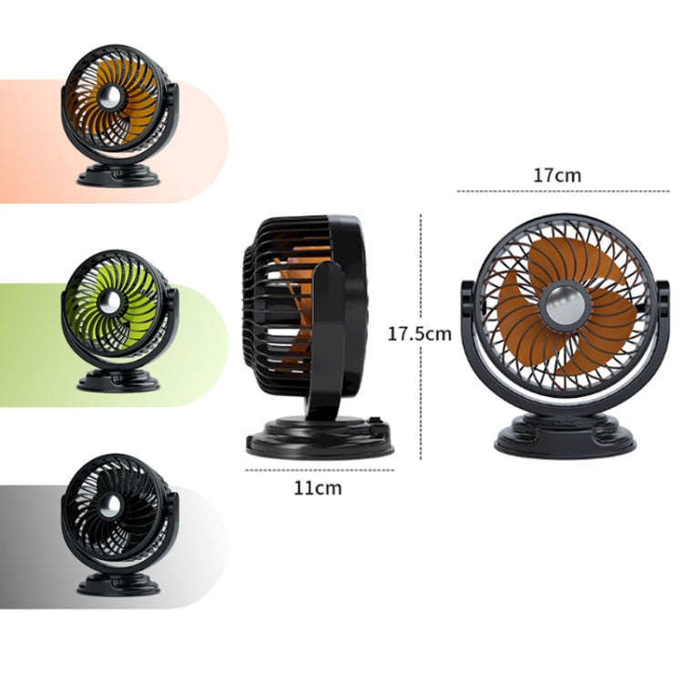 F611 Rotatable Multi-angle Air Supply Car Silent Fan(24V Cigarette Lighter)
