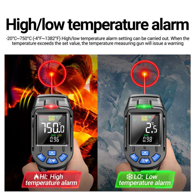 ANENG TH06 Oil Temperature High Precision Thermometer Laser Baking Infrared Water Thermometer(Black)