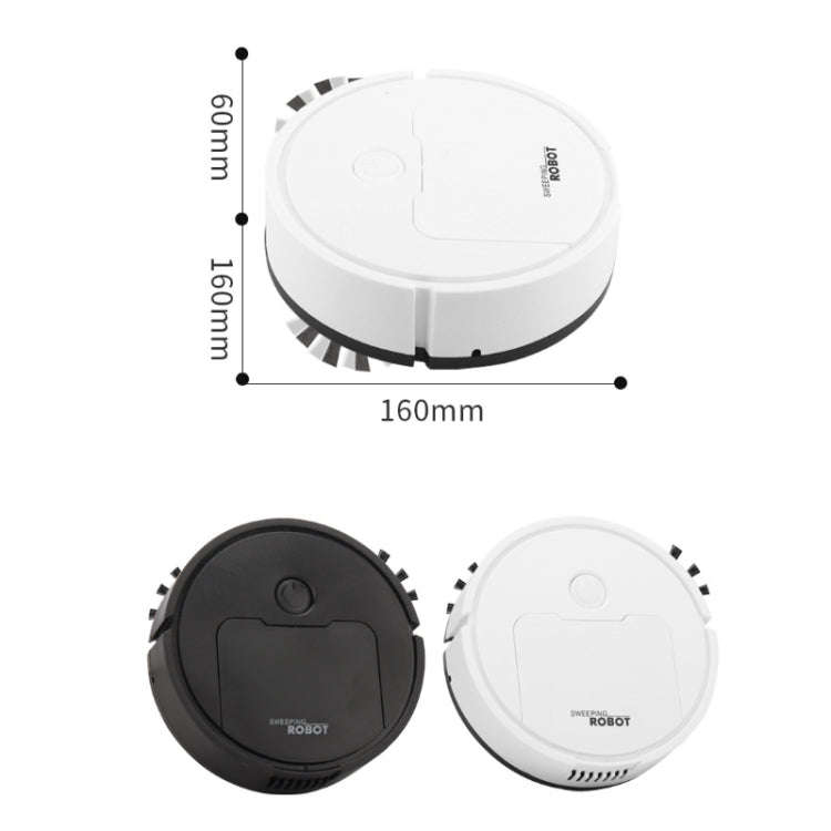 3 in 1 Mini Vacuum Cleaner Intelligent Sweeping Robot(Black)
