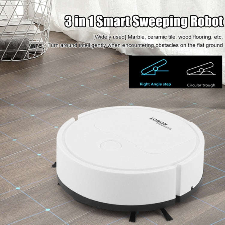 3 in 1 Mini Vacuum Cleaner Intelligent Sweeping Robot(Black)