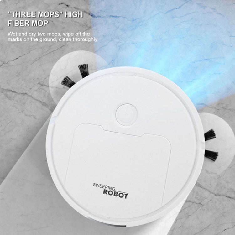 3 in 1 Mini Vacuum Cleaner Intelligent Sweeping Robot(Black)