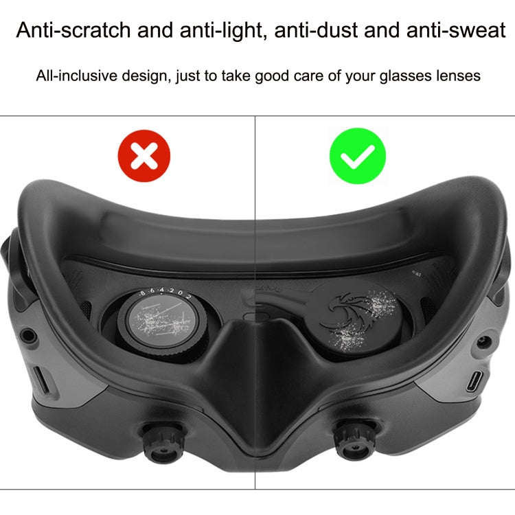 For DJI Goggles 2 Sunnylife AT-BHT565 Dustproof Lens Protective Cover VR Glasses Silicon Cover(Bl...