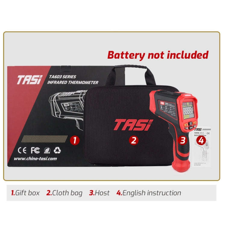 TASI TA603B -32-1380 degrees Celsius Color Screen Infrared Thermometer Industrial Electronic Ther...