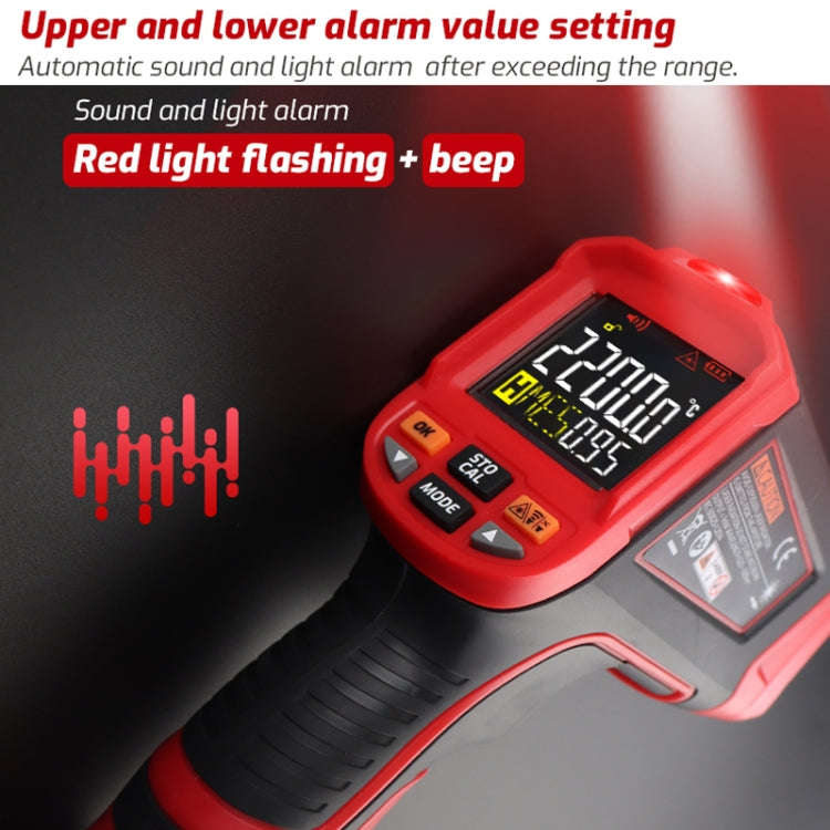 TASI TA603B -32-1380 degrees Celsius Color Screen Infrared Thermometer Industrial Electronic Ther...
