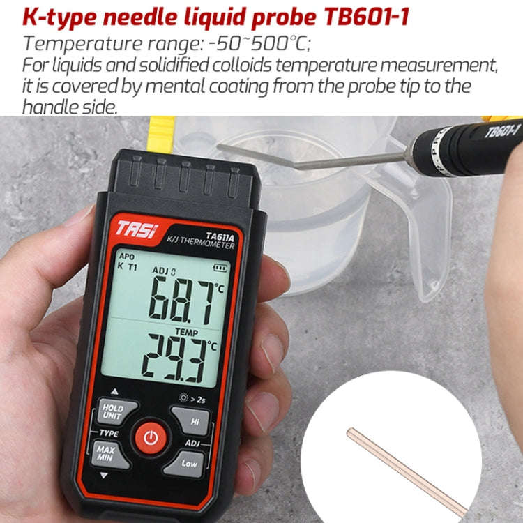 TASI TB601-1 Liquid Probe K-Type Probe Use With Thermometer