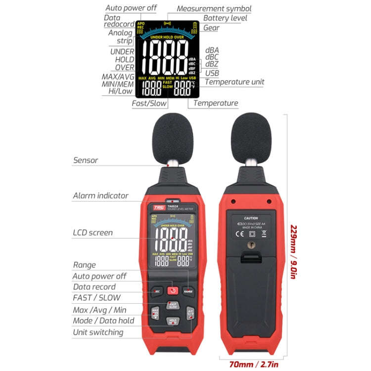 TASI TA652A Home Noise Tester Detection Volume Device