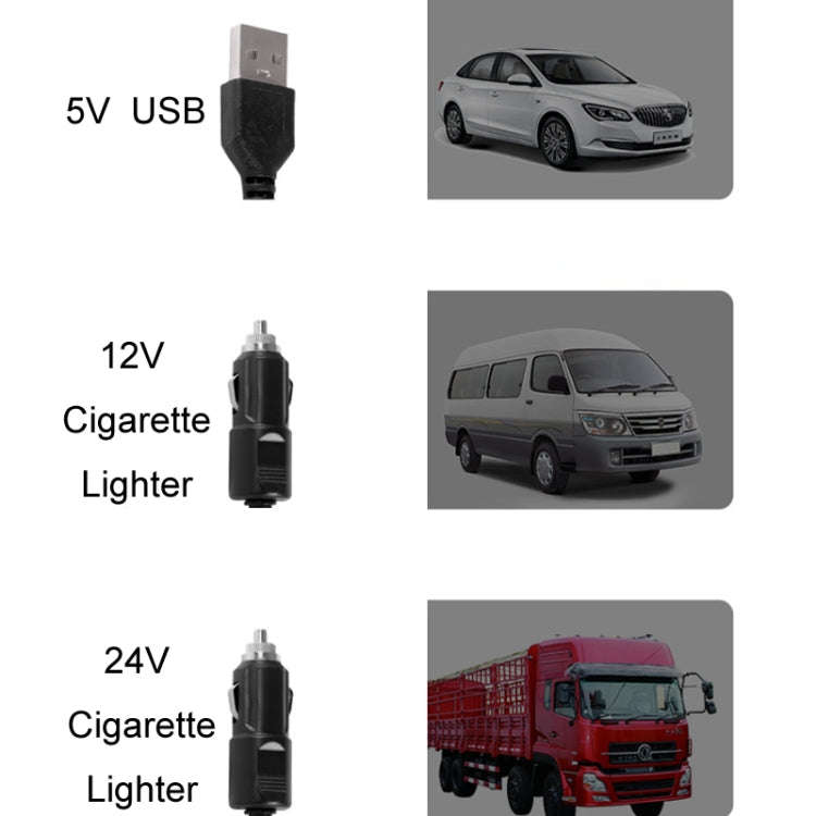 F621 Car Rotatable Turntable Silent Car Double Head Fan, Model: 12V Cigarette Lighter