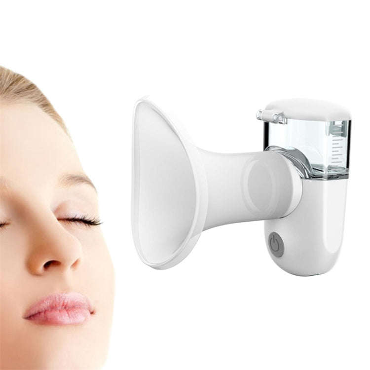 Rechargeable Eye Sprayer Mini Face Steamer Humidifier with Fine Mist(White)