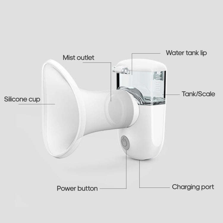 Rechargeable Eye Sprayer Mini Face Steamer Humidifier with Fine Mist(Green)