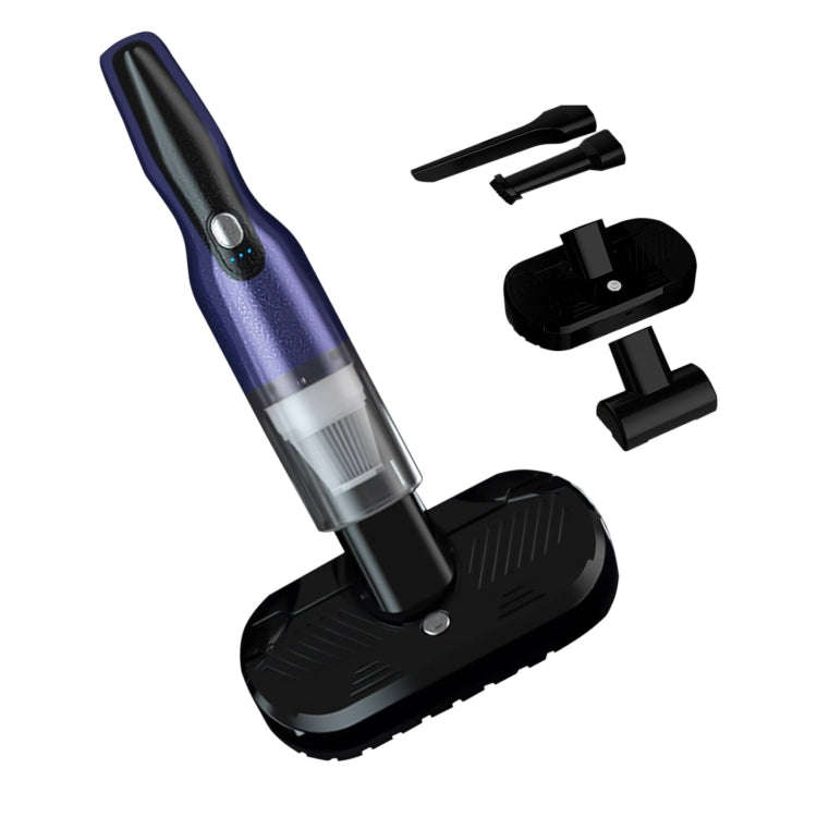 4 In 1 12000pa Wireless  Mini Handheld Car Vacuum Cleaner Mite Remover(Navy Blue)