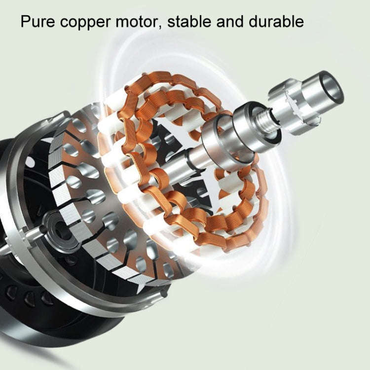F304 Double-head Hose Built-in Lithium Battery USB Car Fan, Color: Black Silver