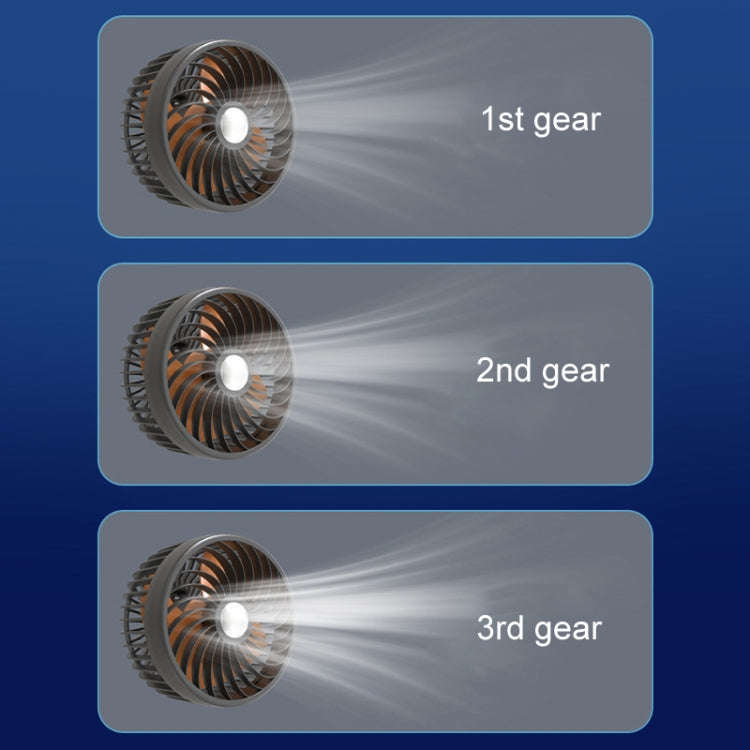 F6207 Car Rear Seat Zip Lock USB Double Head Fan, Model: USB