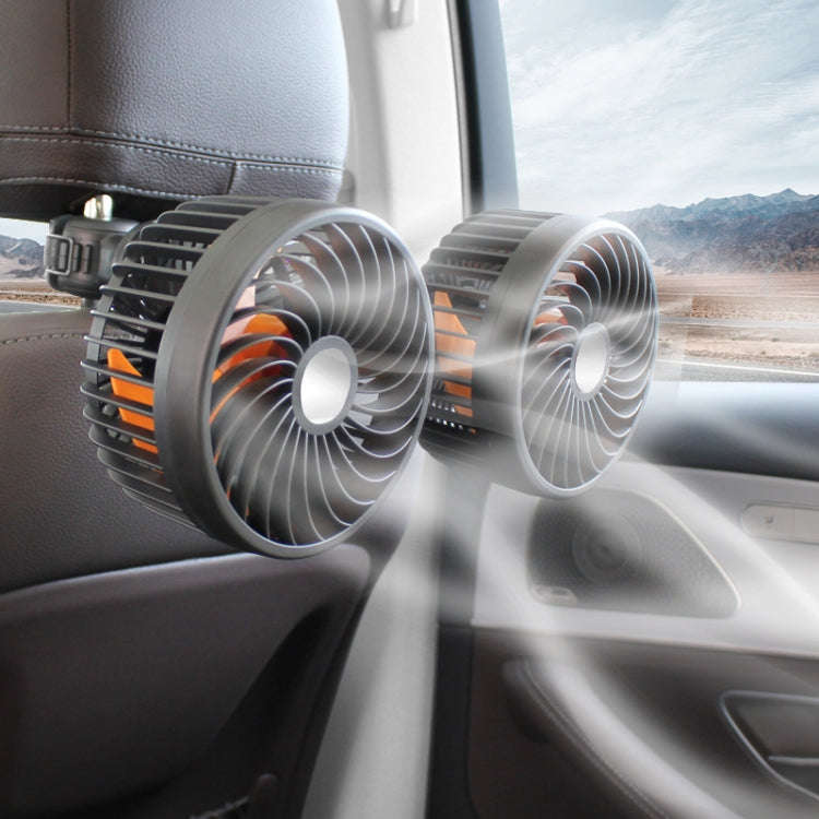 F6207 Car Rear Seat Zip Lock USB Double Head Fan, Model: USB