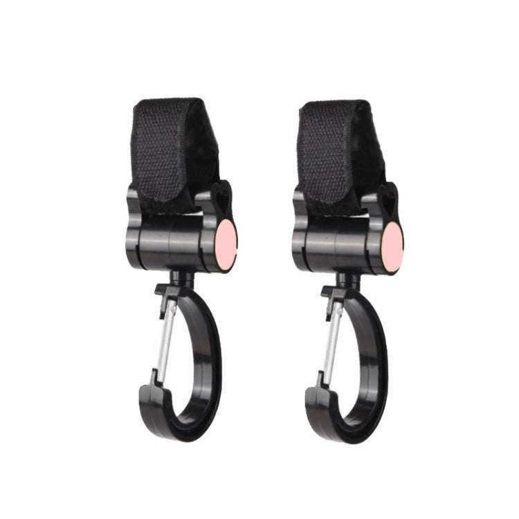 2pcs Universal Baby Stroller Hooks Accessories 360 Degree Sticky Hooks(Pink)