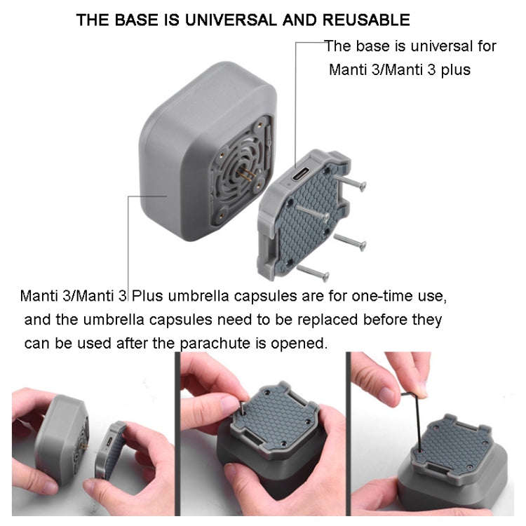 Manti 3 Plus Parachute for DJI Mavic Air 2 / 2S / Mavic 3 Improve Safety