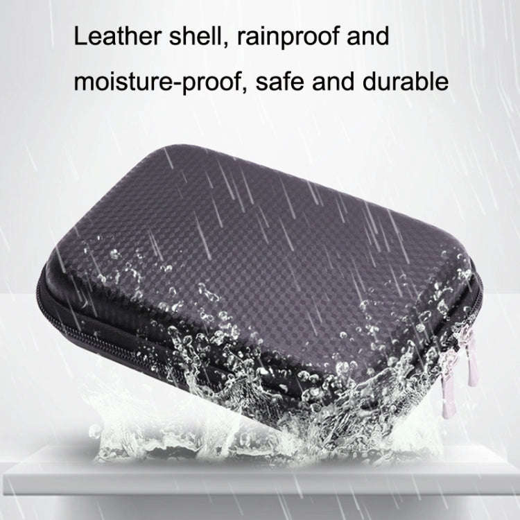 GH1716 2.5 inch EVA Hard Shell Mobile Hard Disk Storage Box Power Supply Bag(Black)