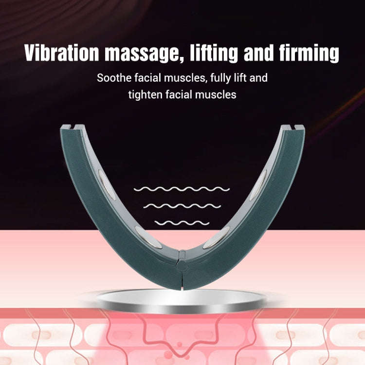 Microcurrent EMS Face Thinning Instrument Red Blue Light Skin Rejuvenation Beauty Instrument(Green)