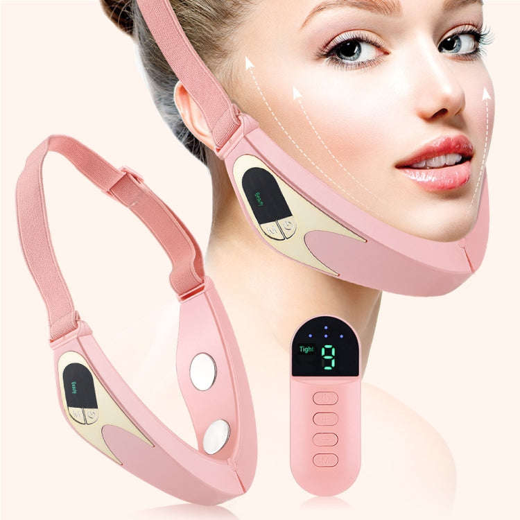 Microcurrent EMS Face Thinning Instrument Red Blue Light Skin Rejuvenation Beauty Instrument(Pink)