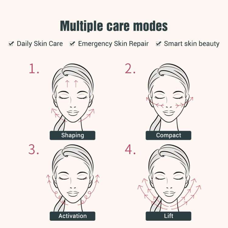 Microcurrent EMS Face Thinning Instrument Red Blue Light Skin Rejuvenation Beauty Instrument(Pink)