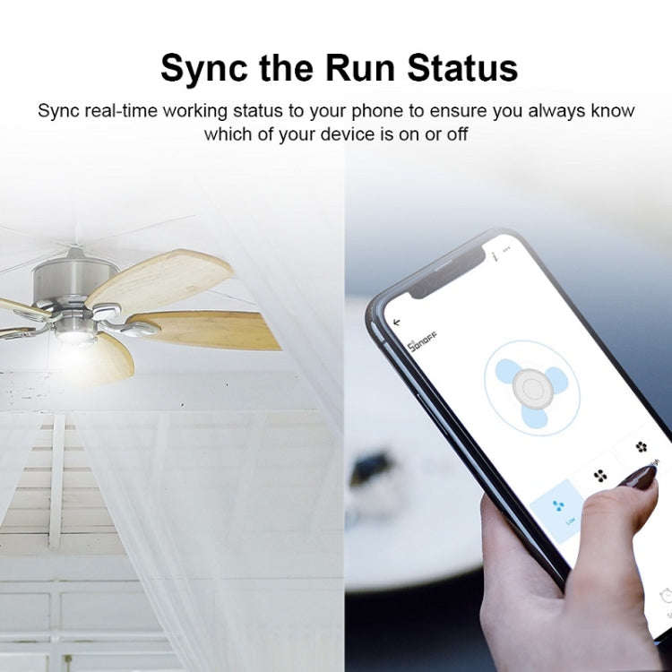 SONOFF iFan04-H APP Remote Control Smart Fan Light Switch Support Tmall Genie220V-240V