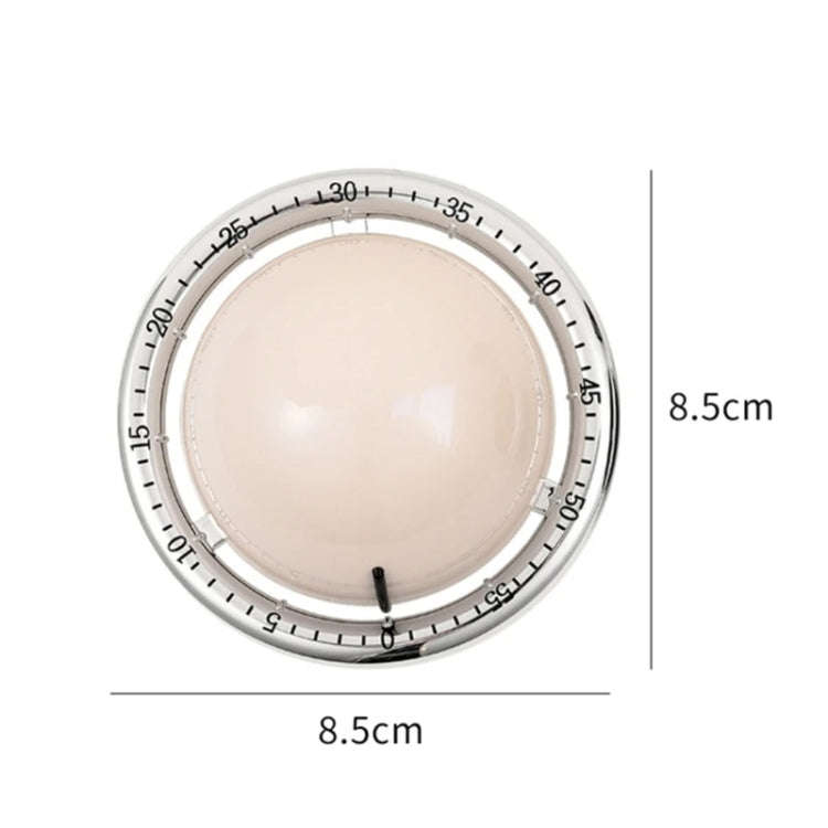 Kitchen Mechanical Timer Reminder Visual Time Manager Magnetic Suction Alarm Clock(Ivory White)