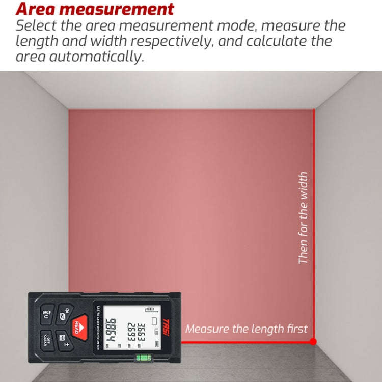 TASI TA511C 100m Laser Handheld Distance Measuring Room Infrared Measuring Instrument