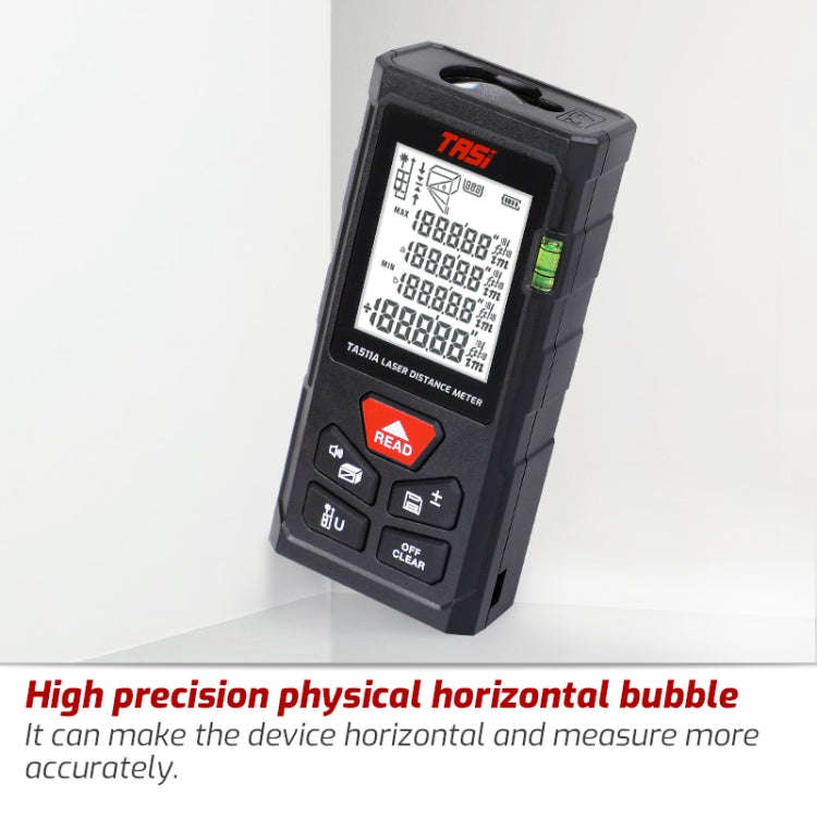 TASI TA511C 100m Laser Handheld Distance Measuring Room Infrared Measuring Instrument