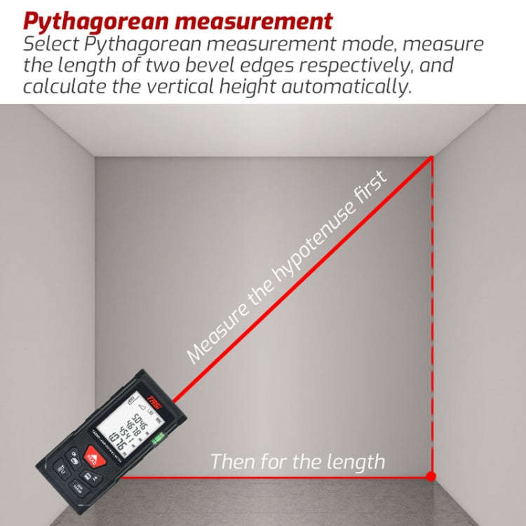TASI TA511C 100m Laser Handheld Distance Measuring Room Infrared Measuring Instrument
