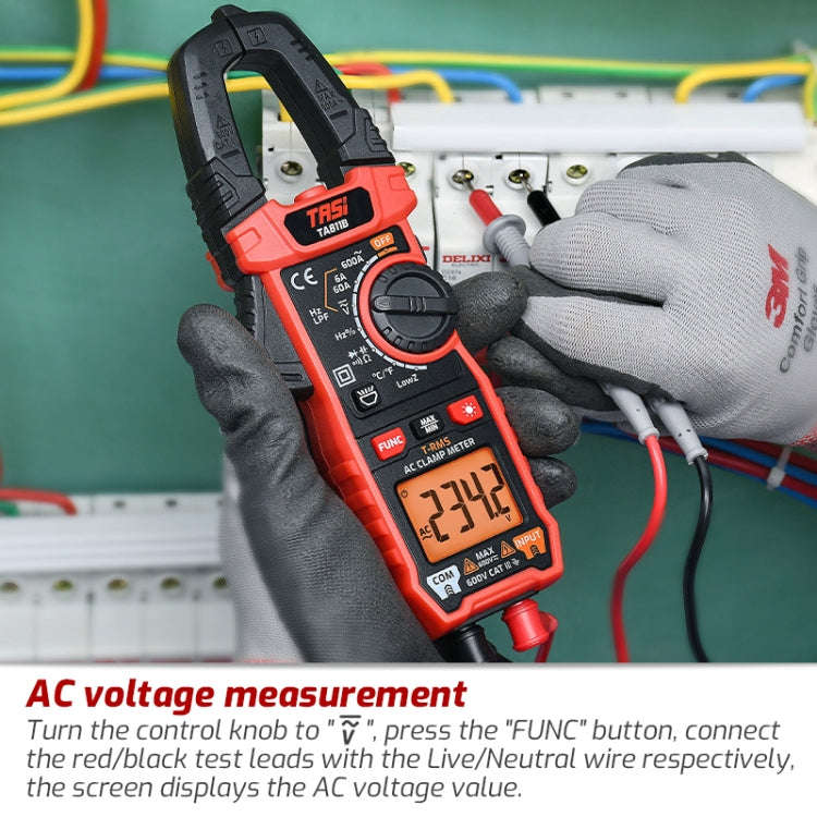 TASI TA811B Clamp Meter High Accuracy AC DC Voltage Ammeter