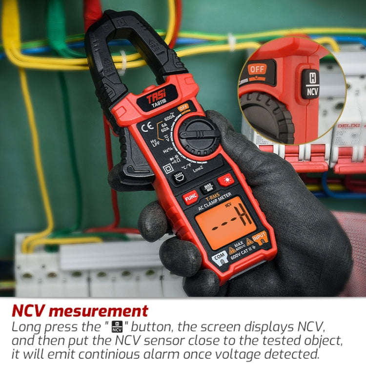 TASI TA811A Clamp Meter High Accuracy AC DC Voltage Ammeter