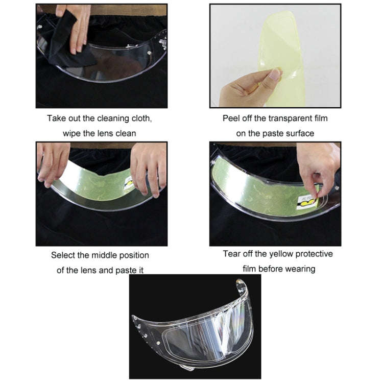 SOMAN Motorcycle Helmet Universal Lens Anti-Fog Film(1pcs)