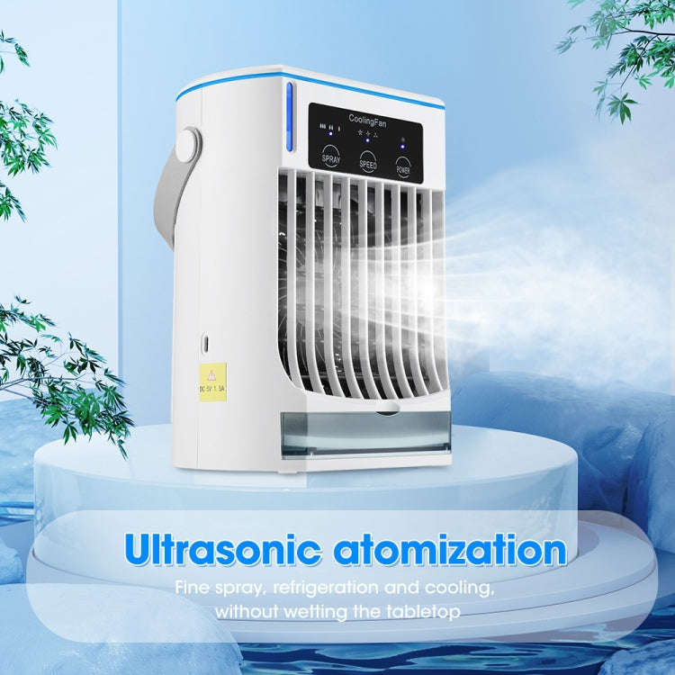 CF008 Mini Household Humidification Spray Air Cooler USB Plug-in Portable Air Conditioner Fan(White)