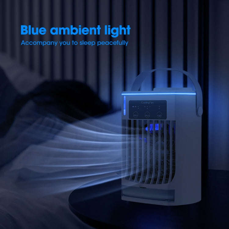 CF008 Mini Household Humidification Spray Air Cooler USB Plug-in Portable Air Conditioner Fan(White)