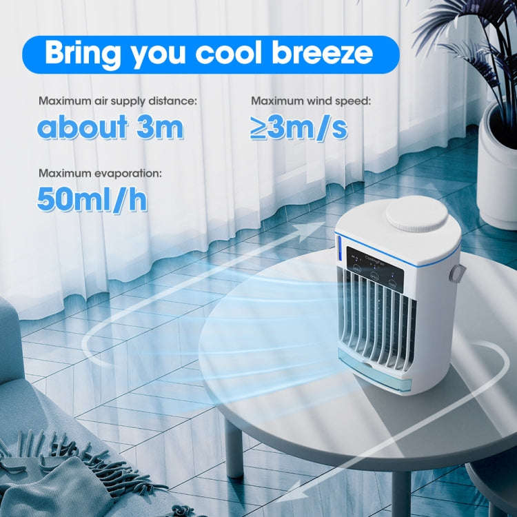 CF008 Mini Household Humidification Spray Air Cooler USB Plug-in Portable Air Conditioner Fan(White)
