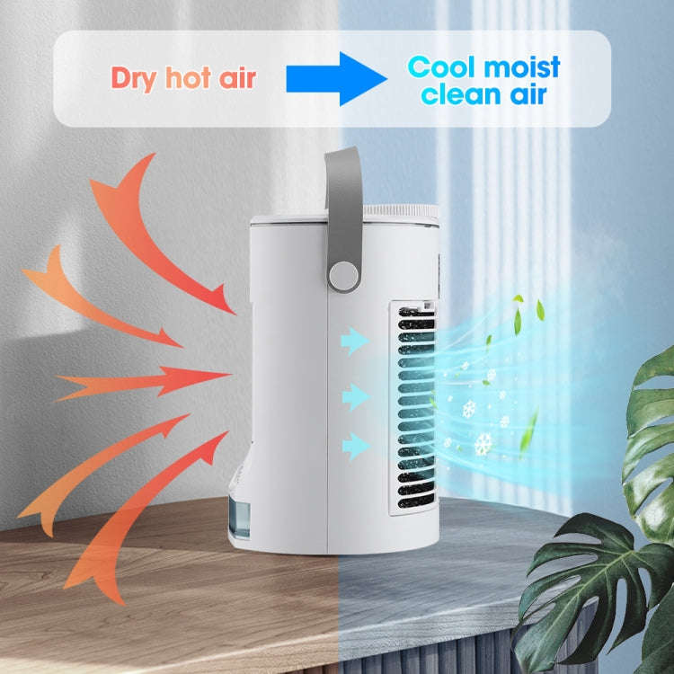 CF008 Mini Household Humidification Spray Air Cooler USB Plug-in Portable Air Conditioner Fan(White)