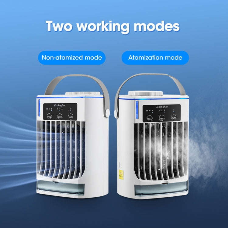 CF008 Mini Household Humidification Spray Air Cooler USB Plug-in Portable Air Conditioner Fan(White)